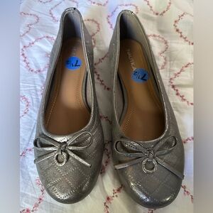 Nautica Women's Metallic Silver Loafers